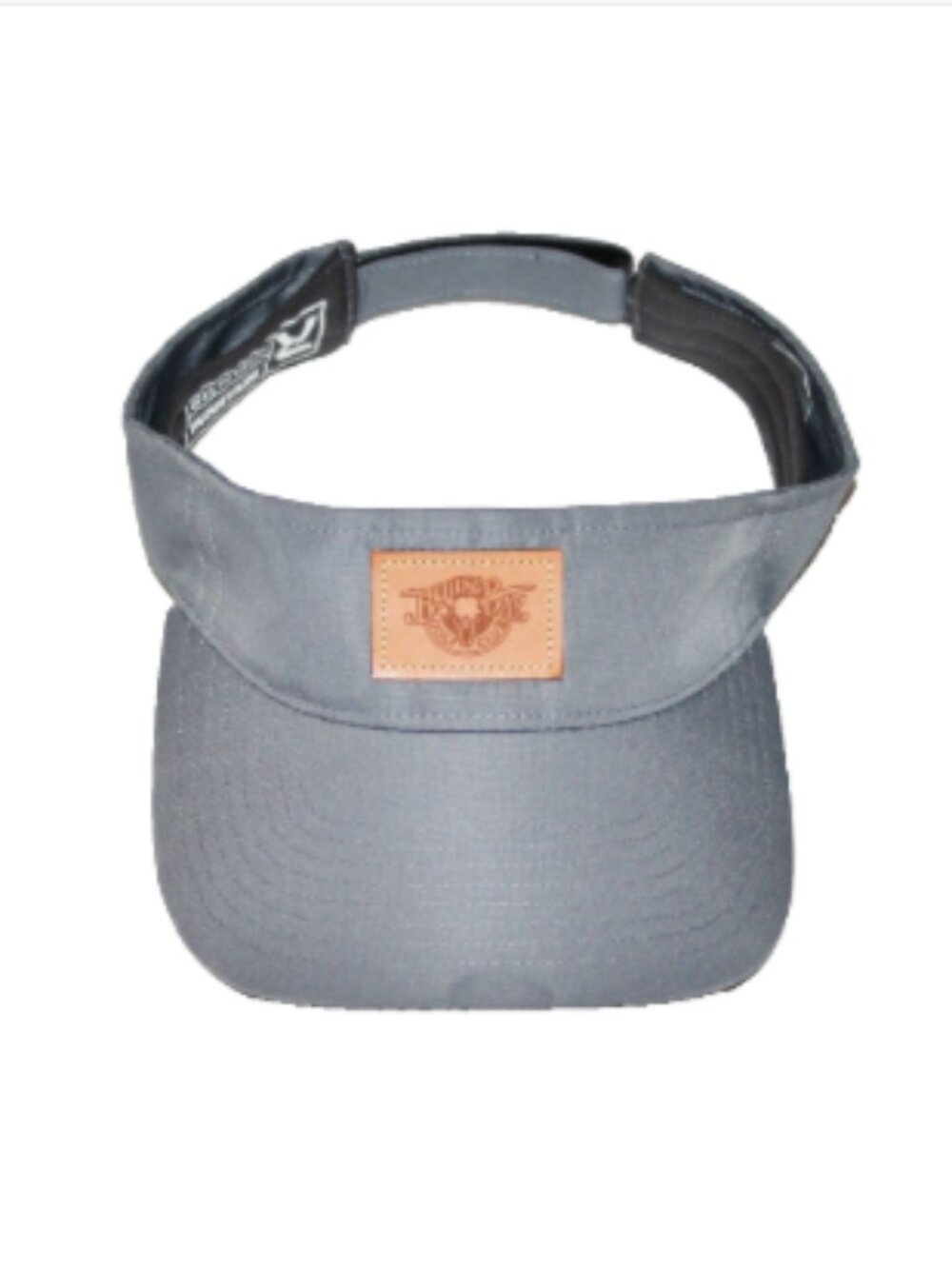 BULLS BAY Leather Logo Golf Visor, Richardson, Gray